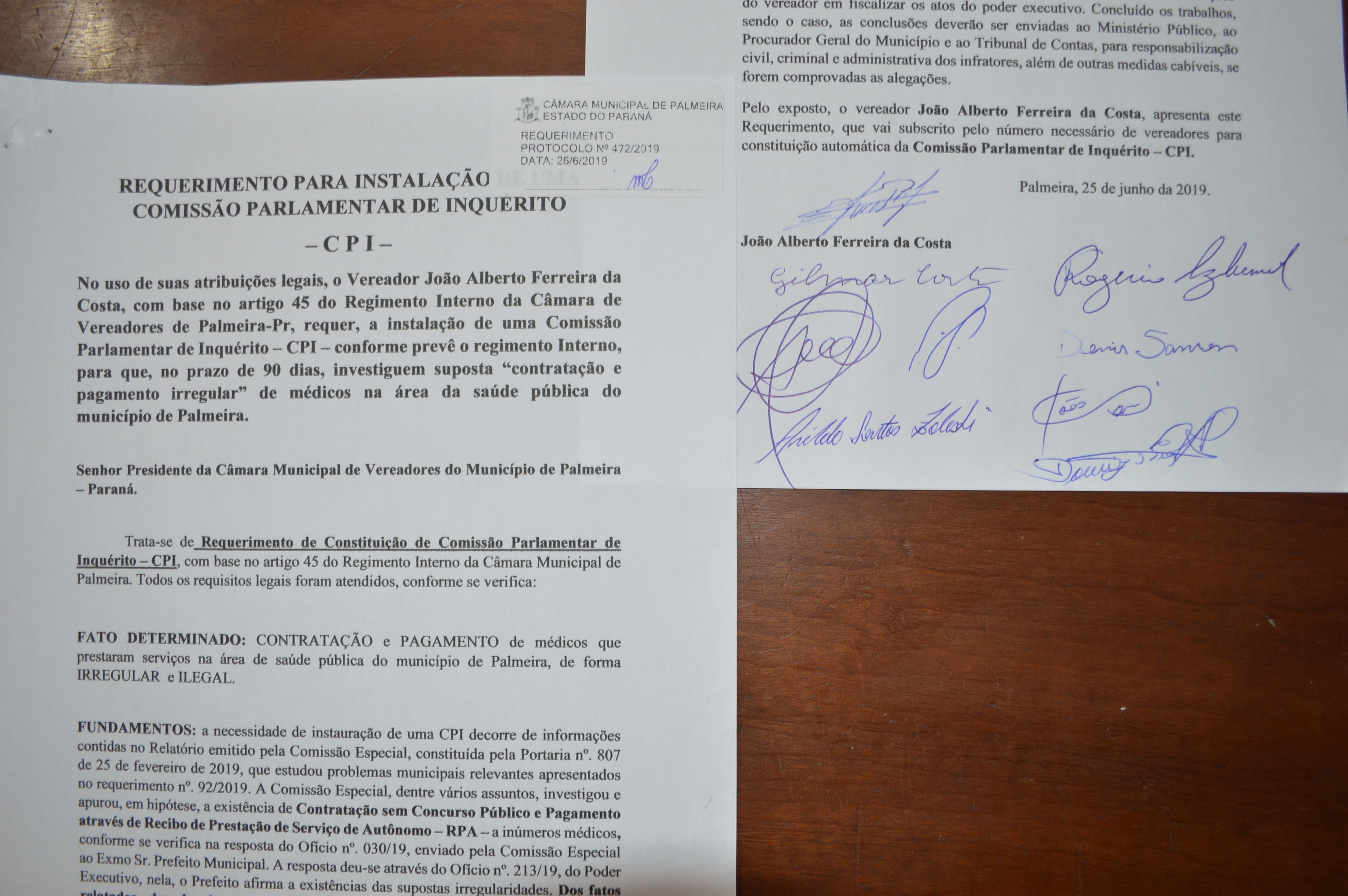 CPI prorroga o prazo dos trabalhos