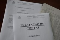 Prestação de contas do legislativo referente ao mês de março de 2017